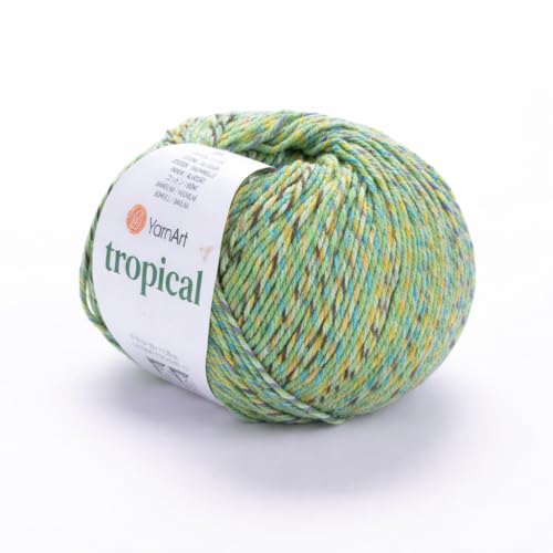 Image of YarnArt Tropical Sport Yarn - 55% Cotton, 45% PAC - Multicolor Knitting & Crochet Yarn - 50g (174 yds) | Soft, Durable & Lightweight | Perfect for Amigurumi, Clothing & Accessories (616)