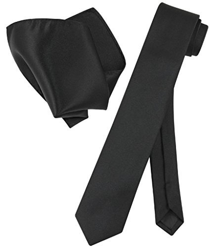 Corbata Skinny Negra Vesuvio Napoli 2.5" miniatura 1