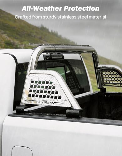 Image of JOYTUTUS Roll Bar for Full Size Truck Stainless Steel Pickup Chase Rack Sport Bar Compatible with F150, F250, F350, Silverado, Sierra, Ram 1500 2500 3500, Tundra