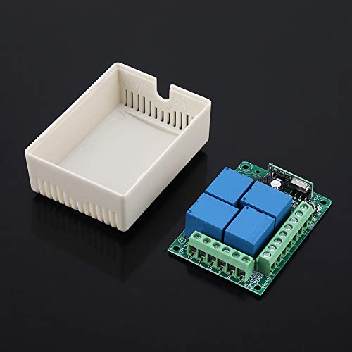 Interruptores remotos sem fio para portas de garagem, interruptor remoto de relé de canal 12V 4CH, p