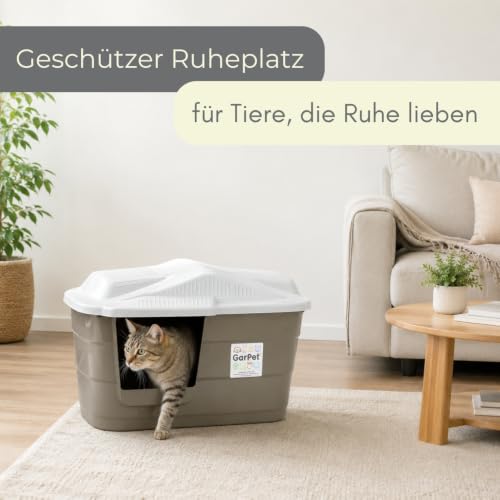 Katzenhaus Outdoor Hundehütte Hundehöhle kleine Hunde Wurfkiste für Katzen Hundehaus für drinnen Katzenhaus draussen Katzenhöhle Indoor Tierhaus Kleintierhaus Kunststoff