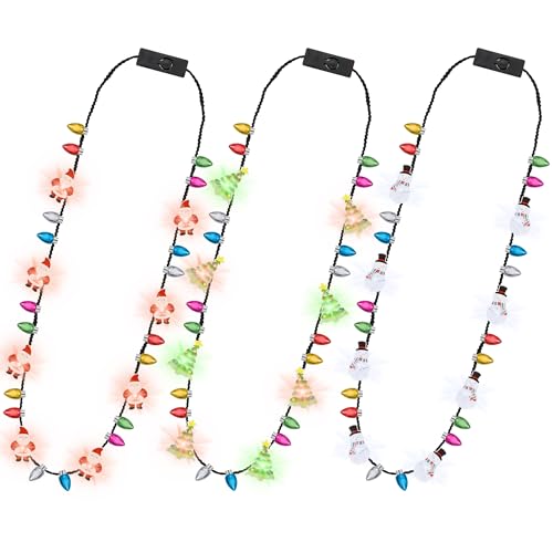 Colliers lumineux de Noël indispensables pour compléter votre pull de fête et accessoires de fête