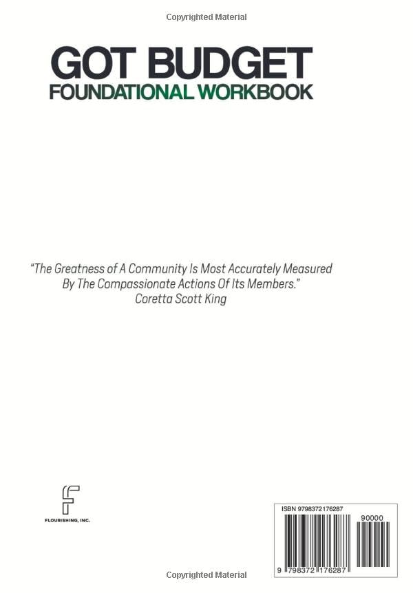 Vista 2 de Got B.U.D.G.E.T Foundational Workbook Building, Understanding, Developing Characteristics While Gathering, Evaluating, and Transforming Your Money