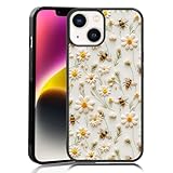 MMYAJT Cute Bee-Light Spring Bumblebee Phone Case Fit for iPhone 14 — Shockproof Designed Floral Bees Phone Case Cover for Boy Girl Men Women
