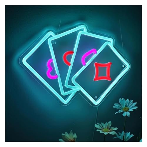 Néon Poker pour salle de jeu pour rompre la monotonie de vos murs