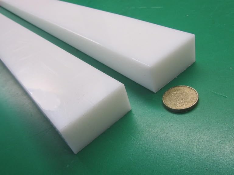 White HDPE (High Density Polyethylene) Rectangular Bar 1.00