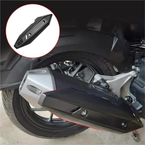 Protector térmico de escape para moto tapa negra de colector con abrazadera 3