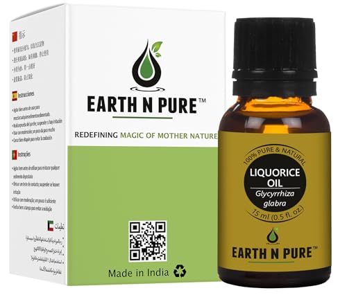 Image of Earth N Pure Liquorice (Licorice) Oil for Skin Nourishment and Body Care | 15 ML