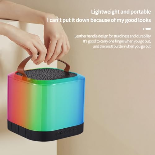 CIADAZ Conjunto de mini máquina de karaokê, microfone sem fio e alto-falante com 2 microfones recarr