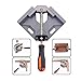 WEICHUAN Aluminum Alloy Right Angle Clamp 90 Degree Angle Clamp Corner Clamp Right Angle Vise Adjustable Frame Clamp With Adjustable Swing Jaw for DIY Woodworking(Pack of 1)