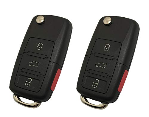 Coque de clé pour VW Passat Beetle Golf avec lame vierge et 4 boutons haute sensibilité