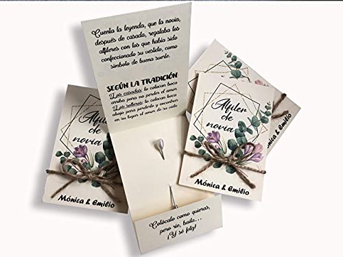 ALFILERES DE NOVIA. 35 unidades. MODELO CLASICO CON LEYENDA. Detalles para invitados. BODA