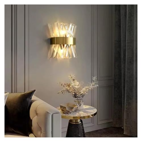 Modern Crystal Wall Lamp Golden Luxury Stair Light LED Copper Decor Light for Bedroom Parlor Aisle ?for Bedroom