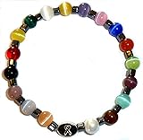 Hidden Hollow Beads Cancer Awareness 6mm Beaded Stretch Bracelet, Show support or for Fundraising Campaigns, Comes Packaged (Men's Cancer Awareness Bracelet)