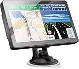 GPS Navigator for Car Truck RV, 9 inch Touch Screen Latest 2025 Map, Real Voice Spoken Turn-by-Turn Direction Reminding Navigation System, Vehicle GPS with Speed and Red Light Warning