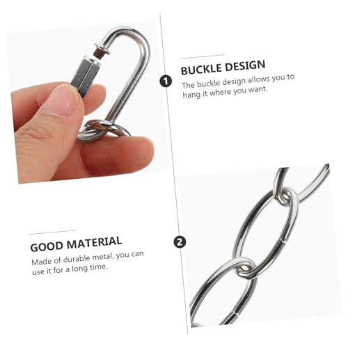 Cadena para lamparas de metal plata con eslabones resistentes de alta calidad 3