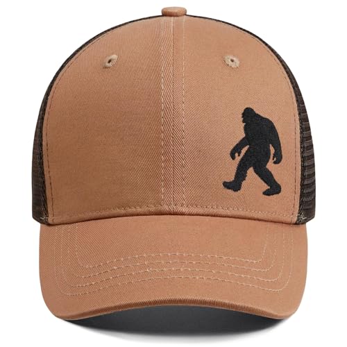 Image of Wild Bigfoot Trucker Hats for Men & Women - Great Men's Snapback Hats, Perfect for Bigfoot Gifts Sasquatch Gifts