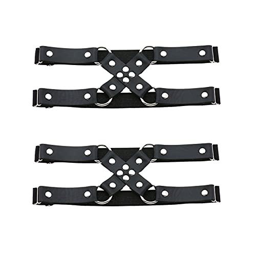 Adjustable Leg Garter Belt, Elastic Punk Cross Thigh Garters for Women, 1 Pair