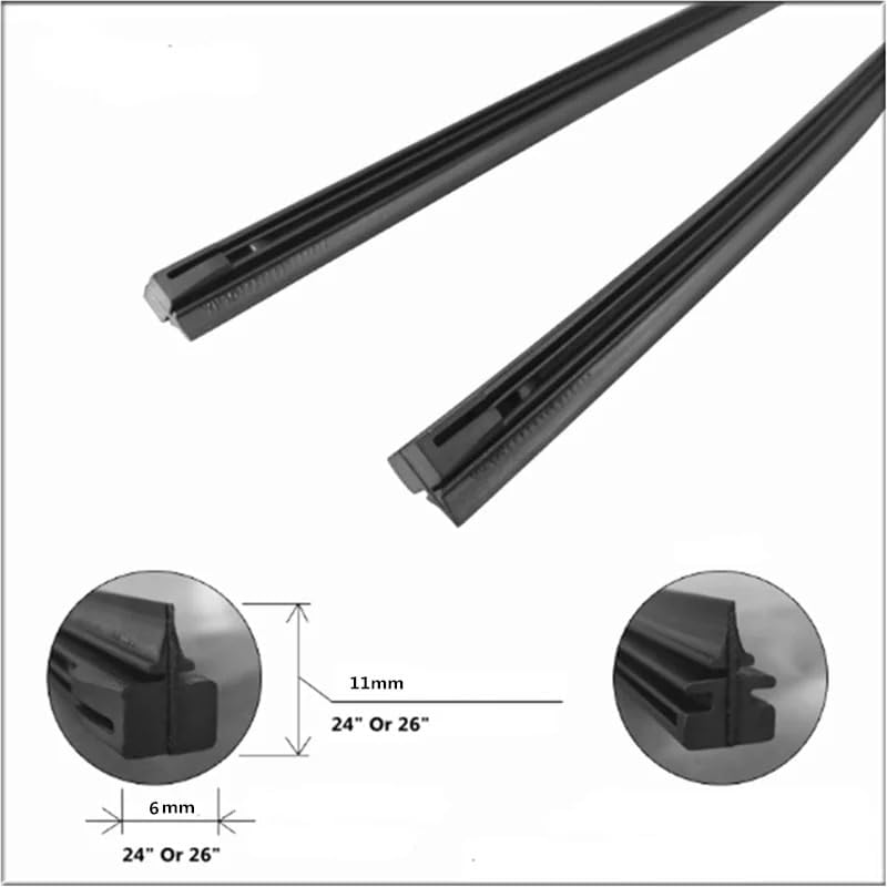 2PC Car Windscreen Wipers Blade Insert Rubber Strip Refill For Toyota For Camry For Highlander For RAV4 For Crown(26Inches 650mm)