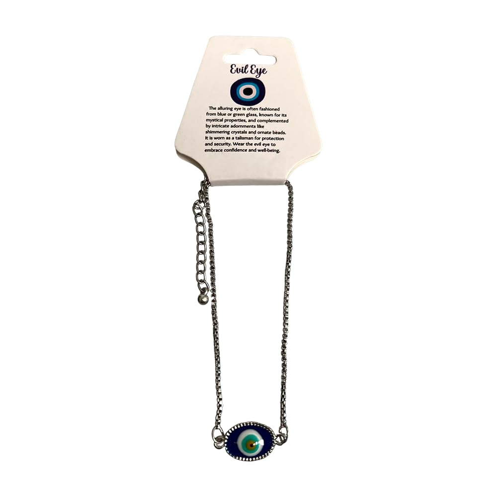 VIE Evil Eye Anklet, Oval Eye (JIT)