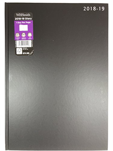 Télécharger WHSmith Agenda 2018-19 un jour par page, format A4, coloris noir livre En ligne