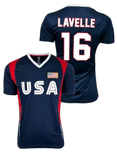 USWNT Players T-Shirt Girls’ Official U.S. Women’s National Soccer Team Association, Lavelle USA Flag Youth Sizes Tee Top4