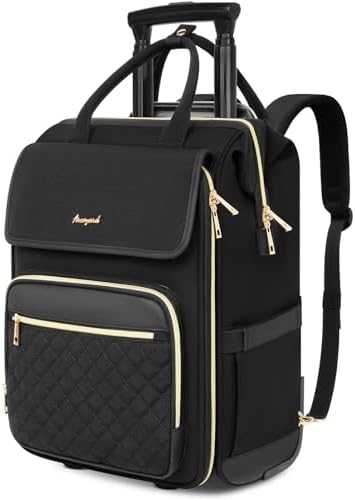 Arcoyard Rolling Backpack for Women, Travel Rolling Laptop Backpa...