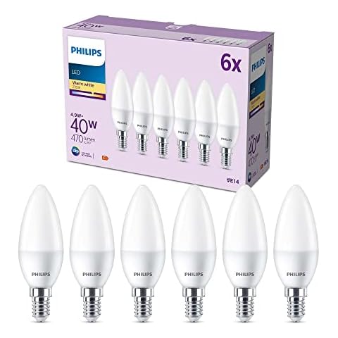 PHILIPS LED Frosted Candle Bulb 6 Pack Cover