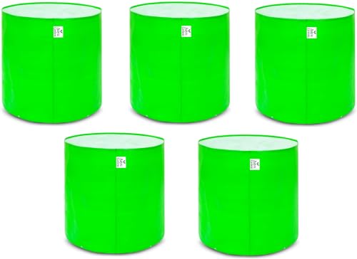 Image of Grow Bag UV Protected 260 GSM | HDPE Grow Bags for Plants | Heavy Duty Green Garden Plant Grow Bag with Drainage Holes | Reusable Vegetable Grow Bag for Terrace Gardening (5, 15X15 INCH)