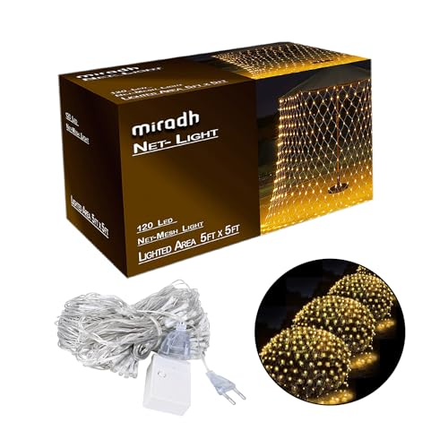 MIRADH Led Net Mesh String Lights - Diwali Lights for Decoration ...