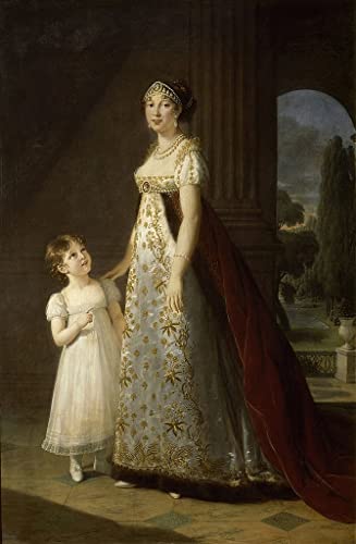 Peinture Caroline Bonaparte Reine de Sicile pour un salon élégant