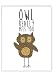 Fun Puns Owl - I Miss You Card with Envelope (8.5 x 11 Inch) - XL Greeting Card with Cute Crying Owl -Animal Illustration and Appreciation Card J2975DMYG