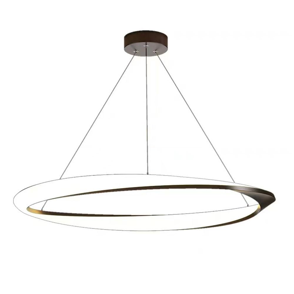 HXYSXHJUO Modern Ring Chandelier LED Dimmable Pendant Light Round Hanging Ceiling Lamp Nordic Kitchen Island Lighting, Linear Chandeliers for Dining Room Bedroom Living Decor