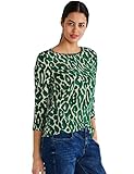 Street One Shirt mit 3/4 Arm, U-Boot Ausschnitt und Materialmix