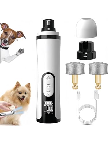 Silent Groom Pro Nail Grinder-2026 Ultra-Quiet Pet Nail Trimmer with LED Light&3-Speed Settings|USB Rechargeable Professional Grooming Tool for Dog Nail GrinderQuiet Operation on Large Small Dog&Cat
