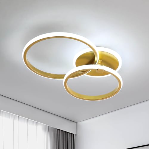 Comely Plafon LED Techo, 42 W 4700 LM 3 Anillos Diseño Lámpara de Techo Moderno, Blanco Frío 6500 K Luz de Techo de...