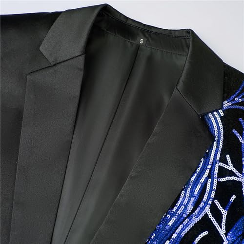 Mens Formal Shiny Sequin Tuxedo Shawl Lapels Stage Sport Coat Stylish 2 Color Conversion Casual Suit2