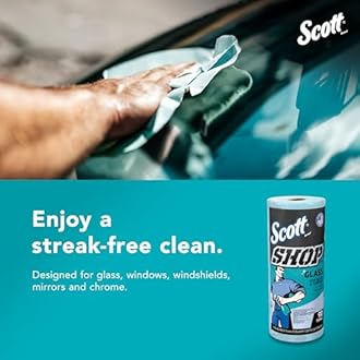 SCOTT SHOP ORIGINAL Glass Towel (12 Roll, 90 Sheets Each)