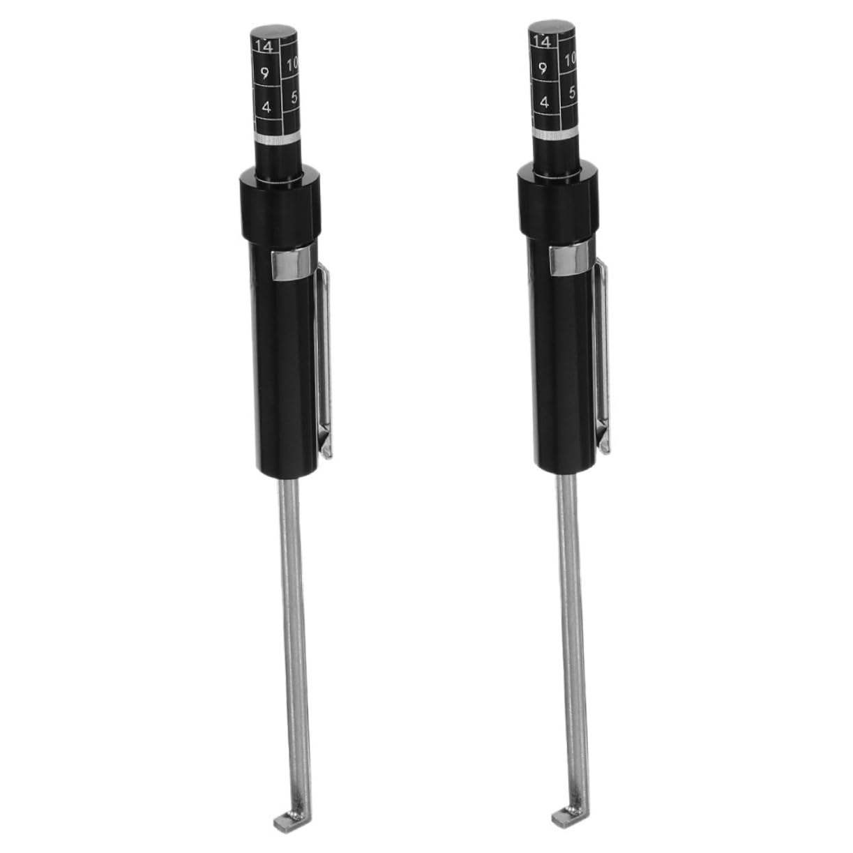 STOBAZA 2PCS Brake Pad Thickness Gauge Tool Durable Vehicle Brake Tester for Accurate Wear Assessment Easy to Use Car Detection Pen