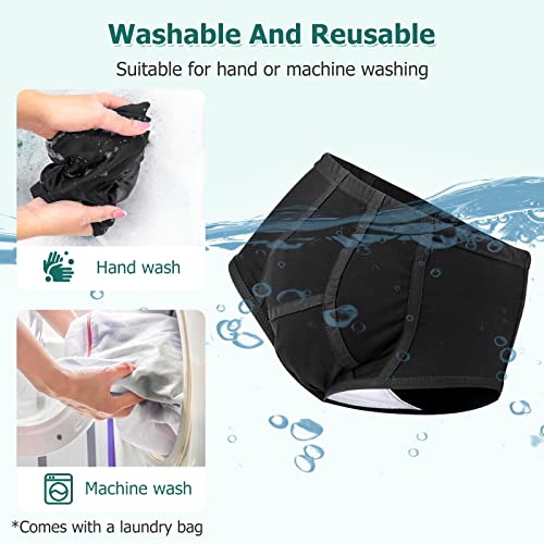 Men's Incontinence Underwear 3-Packs Bladder Control Briefs Washable Urinary Underwear For Men Cotton Incontinence Briefs With Front Absorption Area Incontinence Boxer Briefs #TOP6