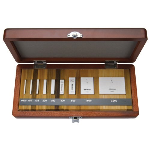 Mitutoyo Ceramic Rectangular Micrometer Inspection Gage Block Set, ASME