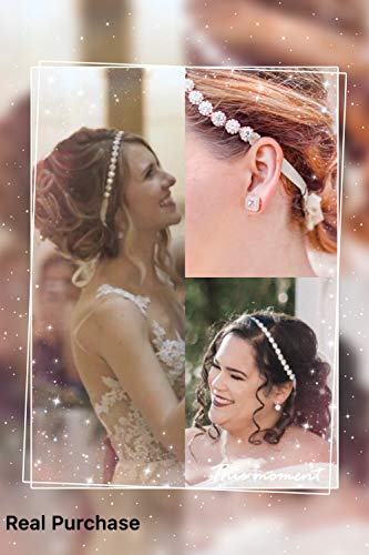 Oriamour Rose Gold Bridal Headpiece Wedding Headband With Crystal And Ribbons Hair Jewelry (Rose Gold) #TOP5