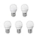 Pack 5 x Bombilla LED esférica 6W (equivalente a 40W) Luz neutra, no dimmable, E27, 470 Lm, 25000 horas de vida