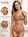 Vertvie Womens Seamless Bra No Underwire Comfort Push Up Bras Buttery Soft Wireless Bralette Full Coverage Sport Everyday Bra(Coffee,Medium)