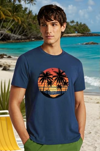 Beach Shirts for Men Beach T Shirt Tropical Vintage Summer Short Sleeve Tee Tops2
