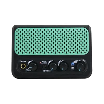 Cryfokt Amplificador de Guitarra DK Altavoz BT con 30 Modos de Caja de Ritmos 2 Tonos Efectos de Overdrive Limpios Entrada Auxiliar de Reverberación ABS Negro 1 Pieza | Ya disponible en tu tienda friki favorita! En mundofriki.es!