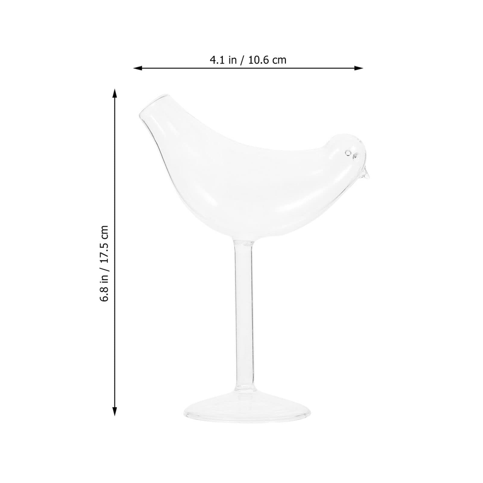 Wine Glasses Set of 8, Bird Shape Wine Glasses Cocktail Glass, Bird Martini Glasses for Holidays Anniversary Birthday Wedding Party Celebrations 5 Ounce/150ml