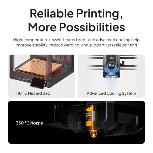 Image of ELEGOO Centauri 2 CoreXY 3D Printer, 500mm /s High-Speed Printing with Smooth Print Quality, Full Auto Calibration, 350C High-Temp Nozzle, 256x256x256mm Build Volume for Beginners & Makers