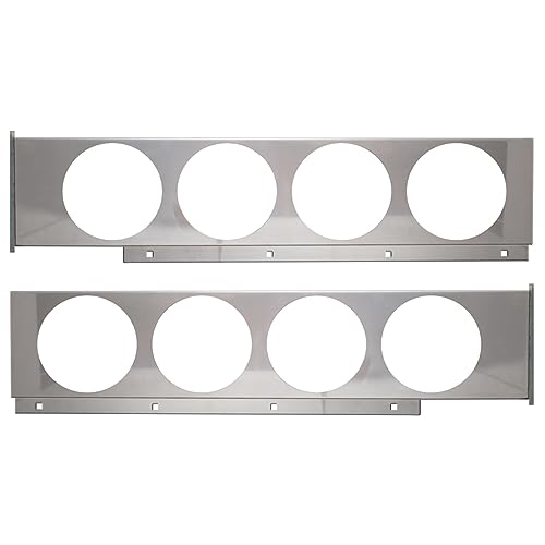 Image of GG Grand General 81129 Chrome Plated Mud Flap Hanger with 4 Round Light Cut-Outs , Pair
