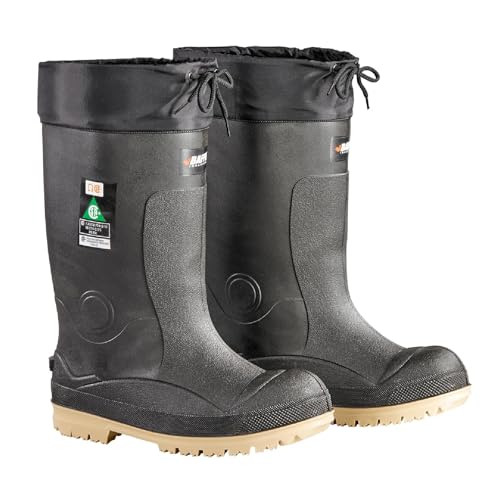 Baffin Unisex TITAN Industrial Waterproof Protective Steel Safety Toe & Plate Slip-On Boots with Removable Inner Boot System, Black/Amber, 9 by Baffin - Image 4